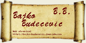 Bajko Budečević vizit kartica